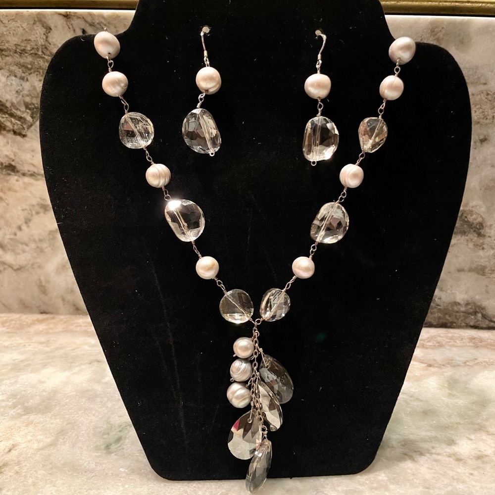 Freshwater Baroque Pearl and Sterling Necklace